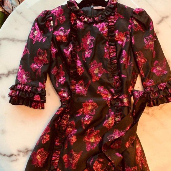 New $1550 The Vampire’s Wife Iconic Cate Metallic Mini Dress - Picture 7 of 11